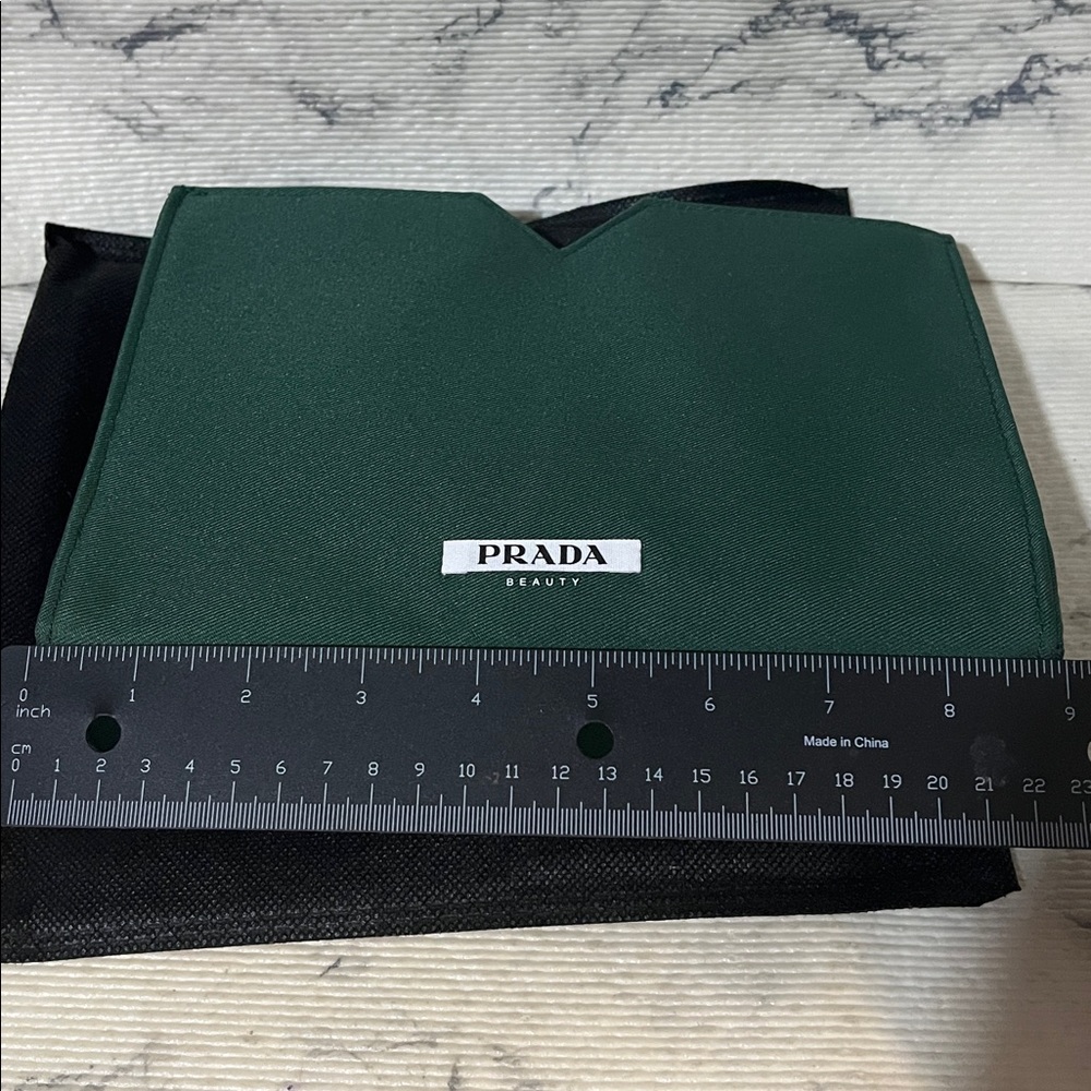 Prada Beauty Forest Green Cosmetics Pouch - Picture 9 of 11